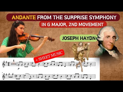 "Andante from the Surprise Symphony" by Joseph Haydn - Violin Tutorial + sheet music [PDF]