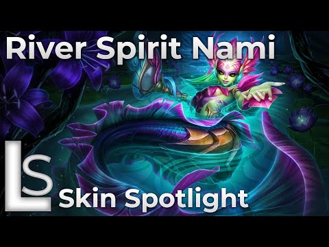 River Spirit Nami - Skin Spotlight - Fables - League of Legends - Patch 10.22.1