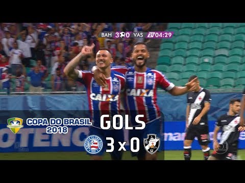 Bahia 3 x 0 Vasco - Copa do Brasil 2018 - Globo HD⁶⁰