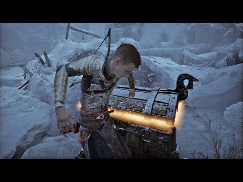What happens when Atreus tries to open chests & doors like Kratos - God Of War: Ragnarok PS5 - 4K