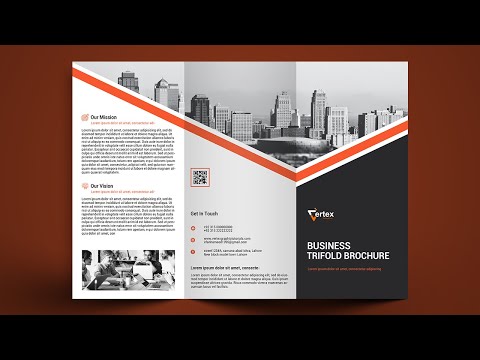 How to design a Trifold Brochure I Business Tri fold Design Photoshop Tutorial I Vertex Graphic