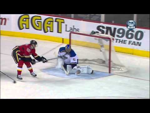 Roman Cervenka nice backhand goal 2-0 Mar 24 2013 St. Louis Blues vs Calgary Flames NHL Hockey