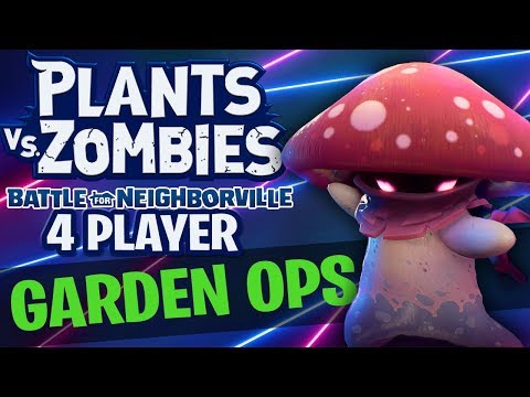 Plants vs Zombies: Battle for Neighborville - Garden Ops (4 Player Gameplay)