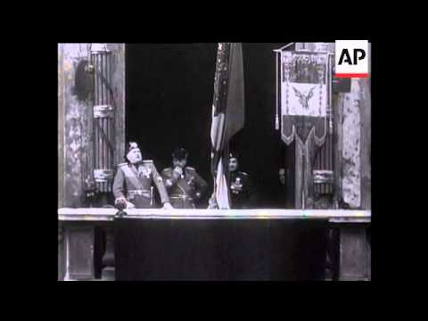 Il Duce Addresses Fascists 'amp;#174; 200,000 On Fascist Birthday