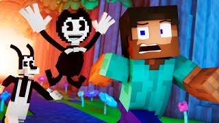 &quot;Steve Meets Bendy&quot; | Bendy and the Ink Machine Animated Minecraft Music Video
