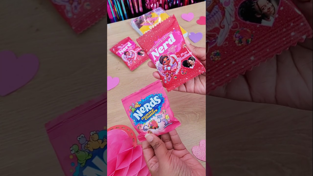 DIY Valentine party favor ideas using Canva & Party Printables Paper.  You've hacked my heart Nerd.