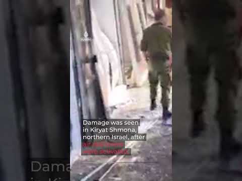 Damage seen in northern Israel after Hezbollah launches rocket barrages
