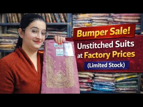 "Bumper Sale! Unstitched Suits at Factory Prices (Limited Stock)" Order no 9266707477 #jasneetclothh