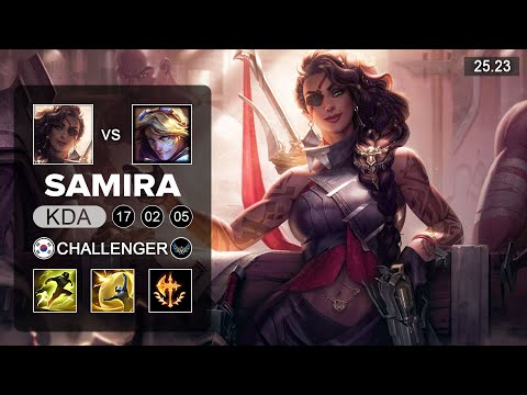 Samira vs Ezreal ADC - KR Challenger - Patch 25.23 Season 15