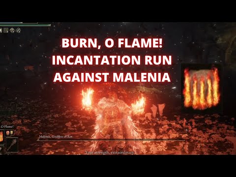Elden Ring - The Flame Knight Vs Malenia  (no summon, burn o flame! patch 1.04)