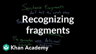 Recognizing fragments | Syntax | Khan Academy