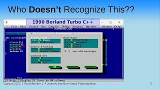 Download the video "A Journey Into Non-Virtual Polymorphism in C++ - Rudyard Merriam - CppCon 2023"
