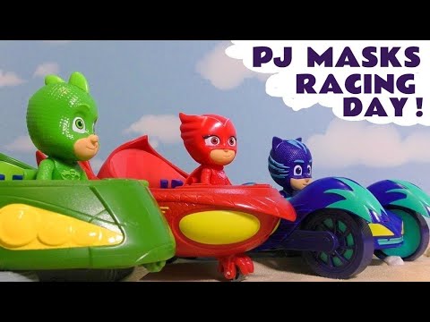 PJ Masks Toys Toy Car Racing With The Funlings Cars Stories Video