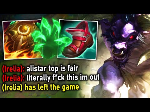 I embarrassed Irelia with Alistar Top and she instantly rage quits