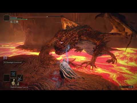 Elden Ring - Hidden Magma Wyrm Fight in Volcano Manor