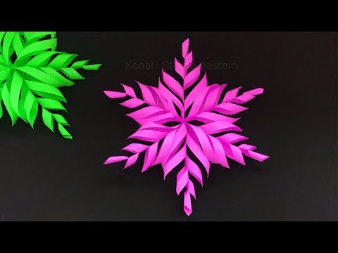 Weihnachten basteln: DIY Schneeflocken basteln mit Papier - Weihnachtsdeko Bastelideen. DIY Sterne