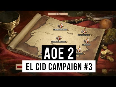Age Of Empires 2 - El Cid Campaign Mission #3 The Exile of the Cid - Hard difficulty