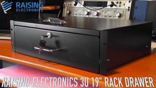Video thumbnail for Raising Electronic 3U 19" Rack Mount DJ Drawer by Cryptic Mask Guitar