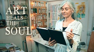 SKETCHBOOKS made EASY! How to START a NEW ART JOURNAL for WELLBEING ♥️