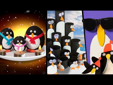 6 Christmas Craft Ideas with Penguins 🐧🎁 DIY Gift Ideas & Decorations for Kids