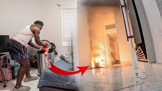 Fireworks In The House Prank (Gone Wrong)