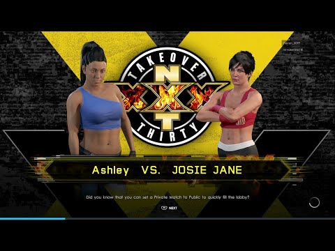 wwe 2k 22  - Ashley vs Josie Jane (red vs blue)
