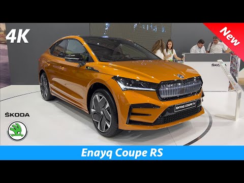 Škoda Enyaq Coupe RS 2022 - FIRST look & review (Phoenix Orange Metallic color)
