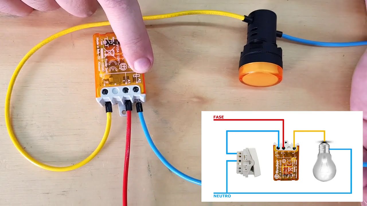 RELÉ DE IMPULSO: Entenda como funciona na PRÁTICA! (Ligação Fase/Neutro) @Finder Brasil