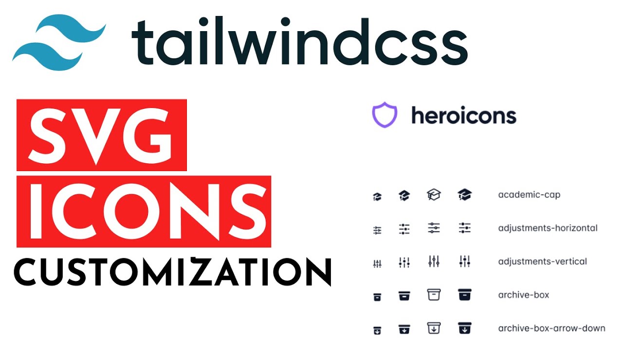 Customizing Heroicons with TailwindCSS: Elevate Your UI Design | SVG Icons. #learntailwind #css3
