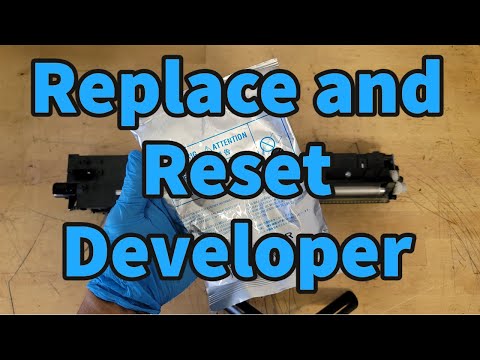 How to Refill and Reset Black Developing Unit on Konica MFP #konica #konicaminolta #copier