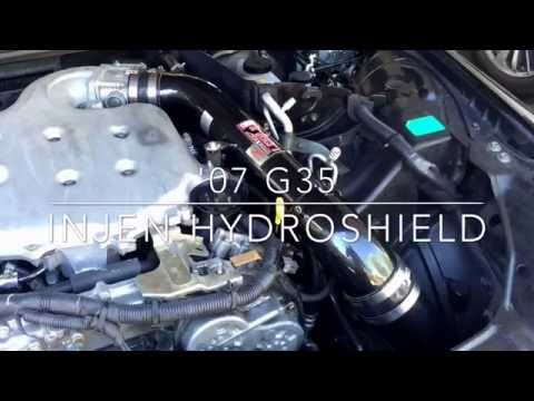 Infiniti G35 Injen HydroShield Test for Cold Air Intake