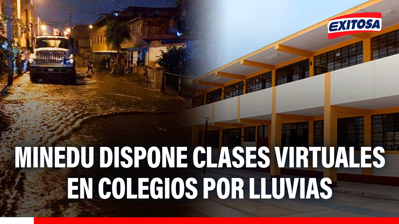 🔴🔵 Minedu dispone clases virtuales en colegio de VMT, Villa el Salvador y SJM afectador por lluvias
