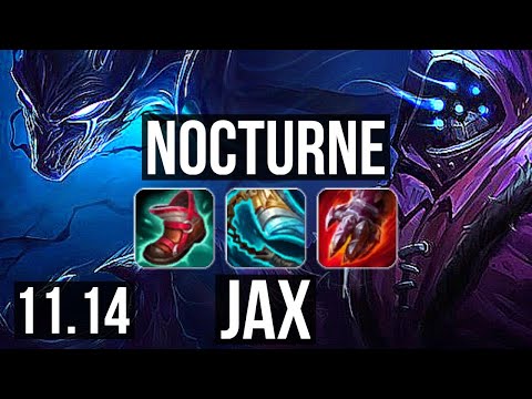 NOCTURNE vs JAX (JUNGLE) | 74% winrate, 12/2/9, Godlike | KR Master | v11.14