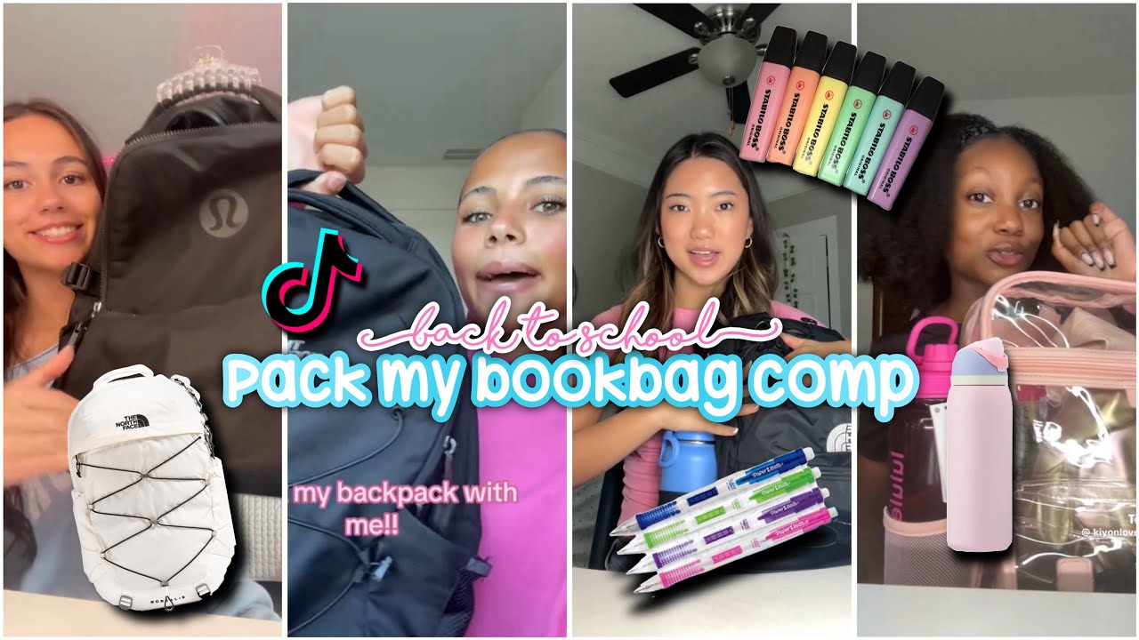 Pack My Backpack With Me! | Tiktok compilation 🎓🎀📚✏️