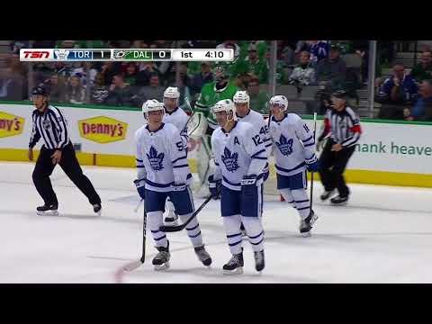 Nazem Kadri 16th Goal of the Season! 1/25/2018 (Toronto Maple Leafs at Dallas Stars)