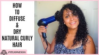 How To Diffuse Natural Curly Hair| Avoiding Minimal Frizz