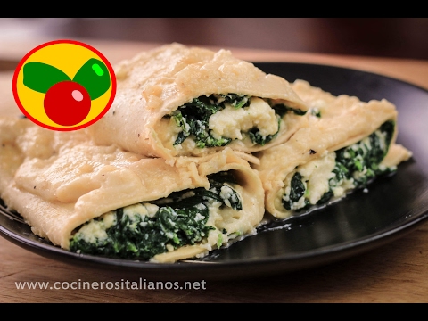 Canelones rellenos de espinacas y ricota... ¡En 3 minutos!