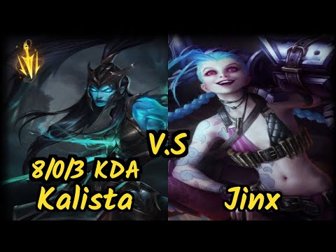Padden (KALISTA) vs JINX - 8/0/3 KDA BOTTOM ADC GAMEPLAY - EUW Ranked DIAMOND