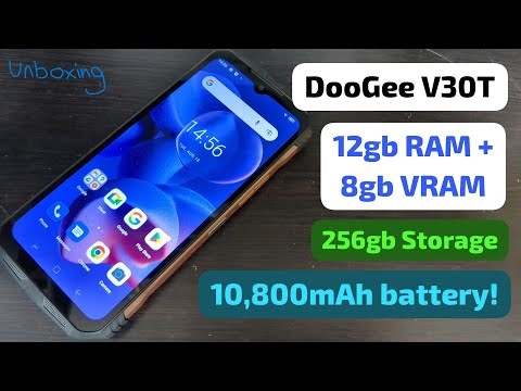 DooGee V30T Rugged Phone 256gb, 12gb RAM Unboxing Video