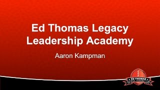 preview picture of video 'Aaron Kampman Speaking at The Ed Thomas Legacy Leadership Academy'