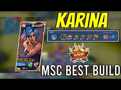KARINA MSC BEST BUILD 2022 - MYTHIC RANK || MOBILE LEGENDS