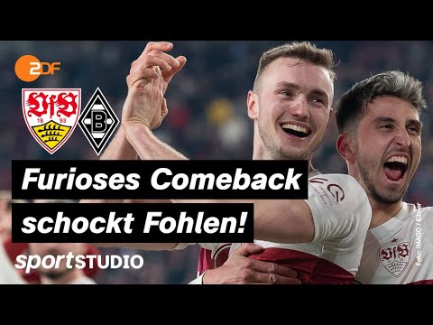 VfB Stuttgart – Gladbach Highlights | Bundesliga, 25. Spieltag 2021/22 | sportstudio