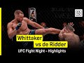 Robert Whittaker Vs Reinier De Ridder UFC Fight Night DAZN Highlights
