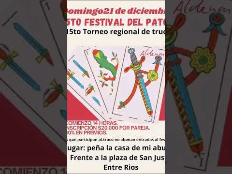 Domingo 21/12/25. 14 hs. San Justo, Prov. de Entre Rios. #locosxeltruco #truco #trucoargentino