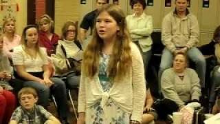 Delaney singing "A Spoonful of Sugar"