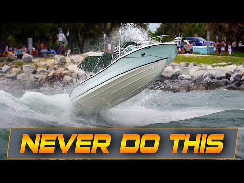 BOAT DESTROYED BY BIG WAVES | HAULOVER INLET | BOAT ZONE