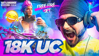 Free Fire Collabs with BGMI ?🤯 $18000 UC Flash Striking Ultimate Set + Kar98K Crate Opening 🔥