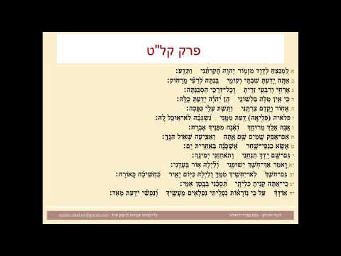 תהילים פרק קלט, Psalm 139 נוסח ספרדי ירושלמי