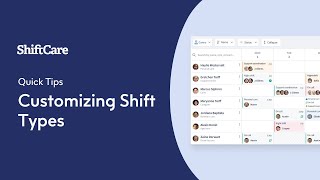 Customizing Shift Types