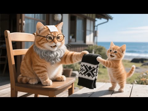 Grandpa Cat Fell Ill — Ginger and Mama Cat Rushed Back Home with a Special Gift for Him 🐱🎁